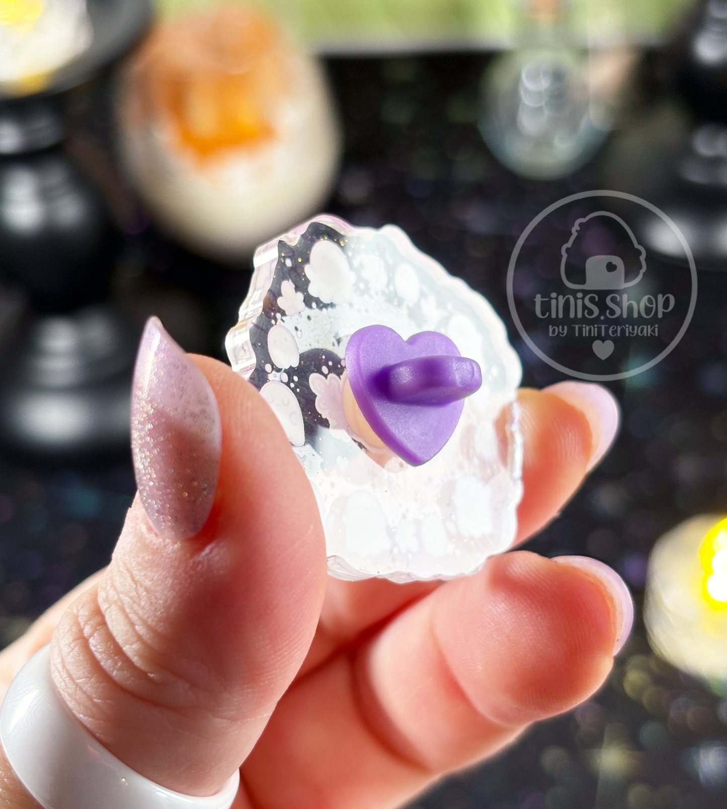 Geister mit Kürbis - Acrylic Pin