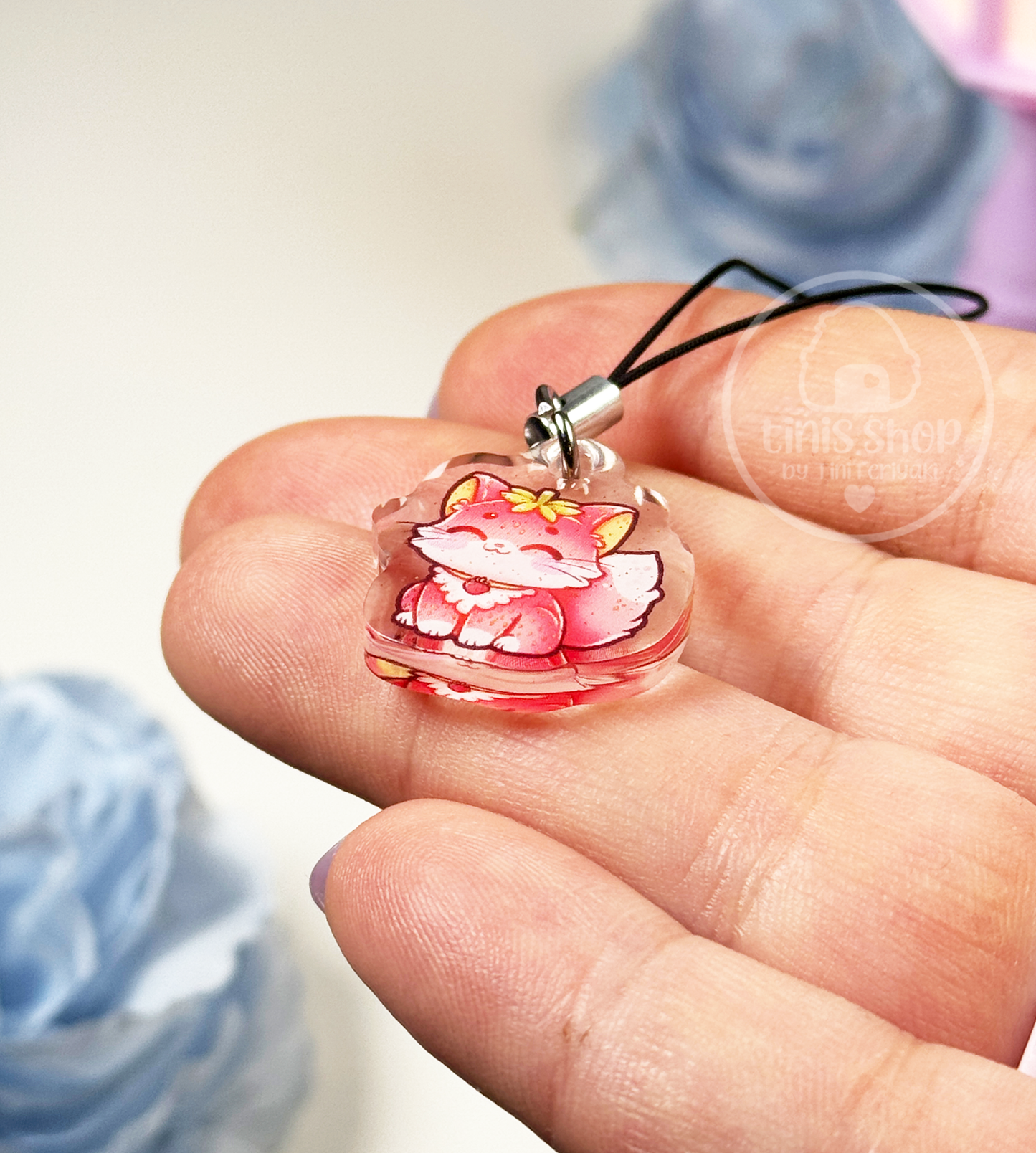 Erdbeerkatze - Phone Charm