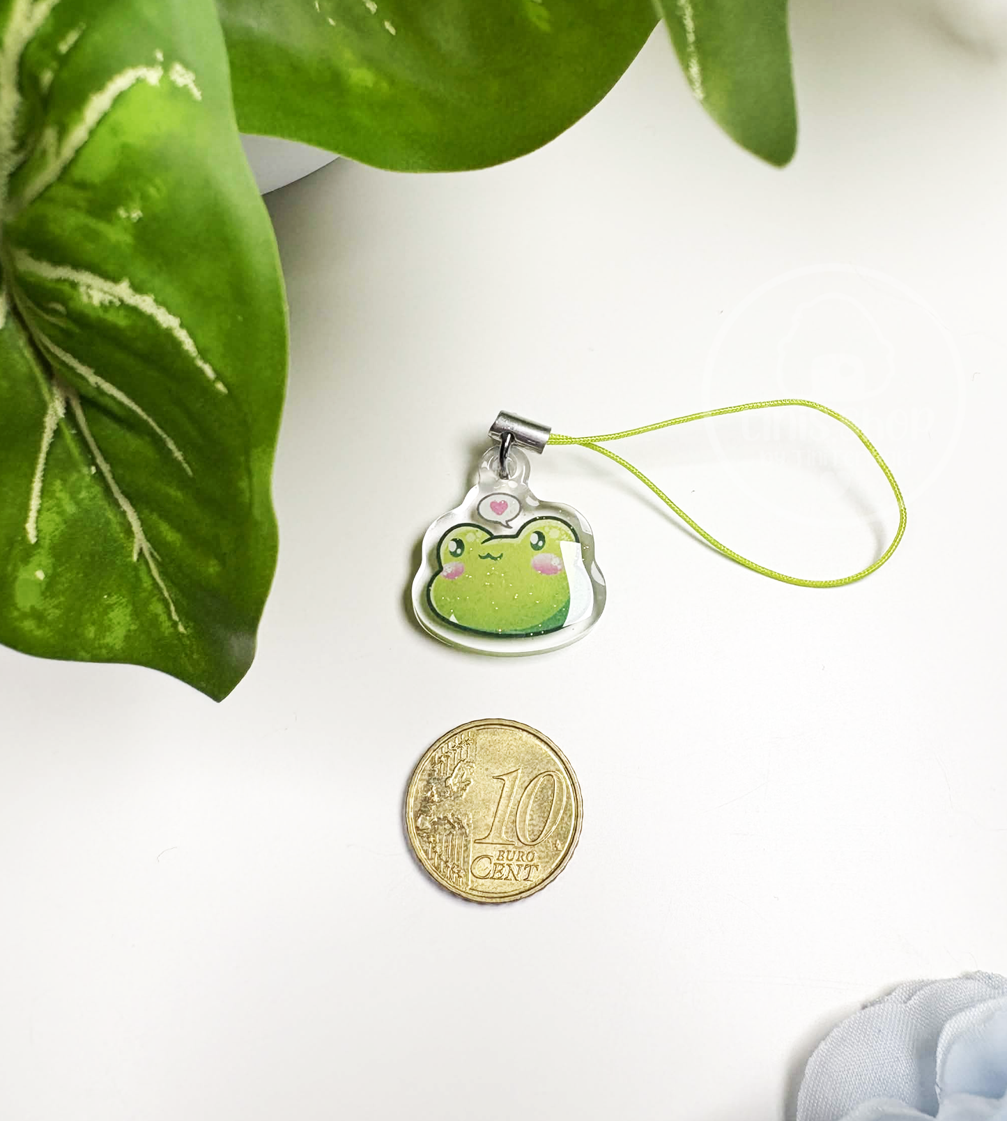 Froschi Herz - Phone Charm Grün
