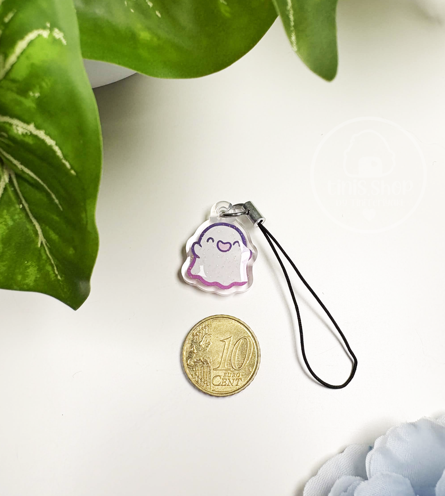 Fröhlicher Geist - Phone Charm Schwarz