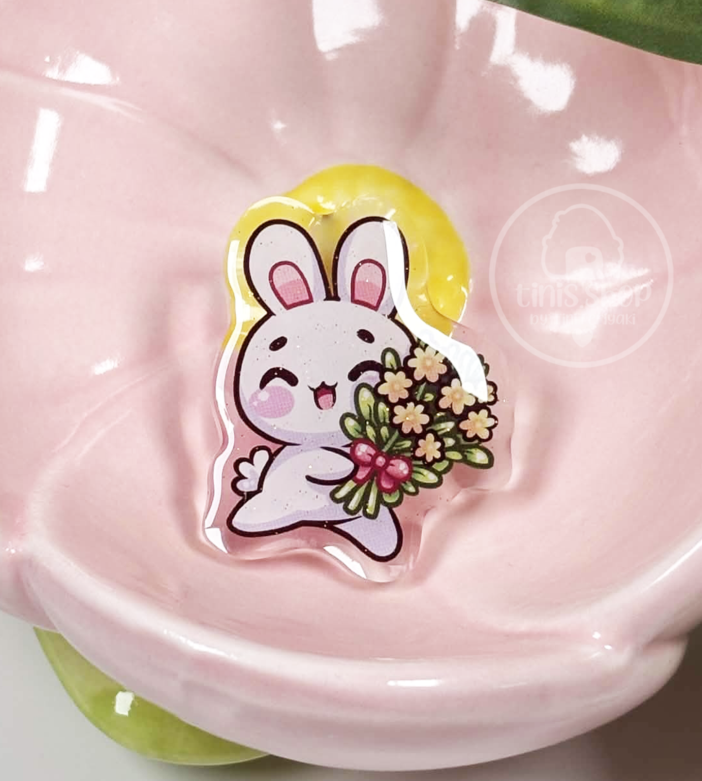 Häschen Blumen - Acrylic Pin
