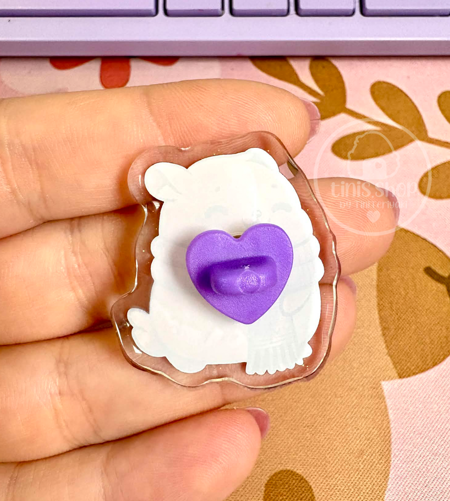 Hamster mit Schal - Acrylic Pin