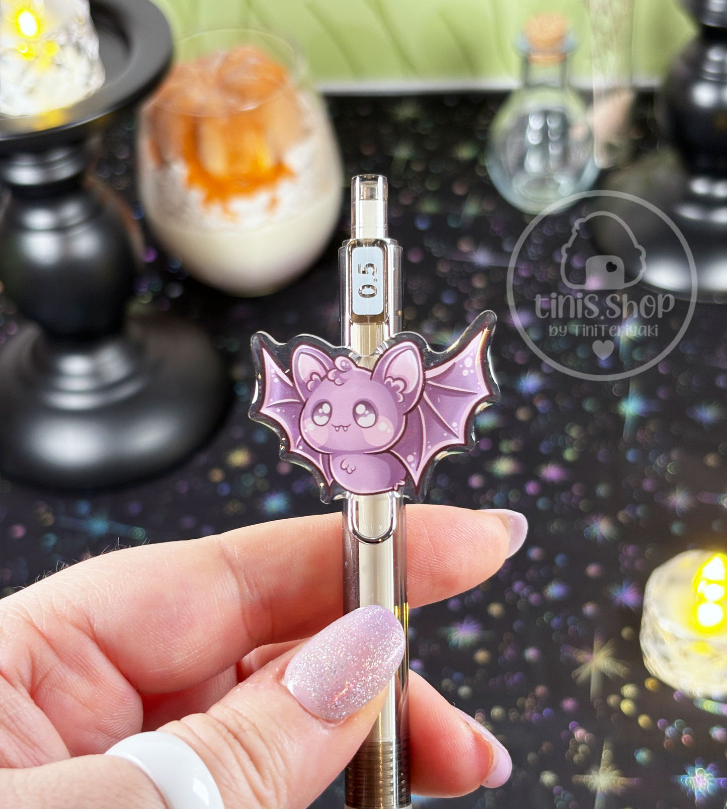 Fledermaus - Stift schwarz