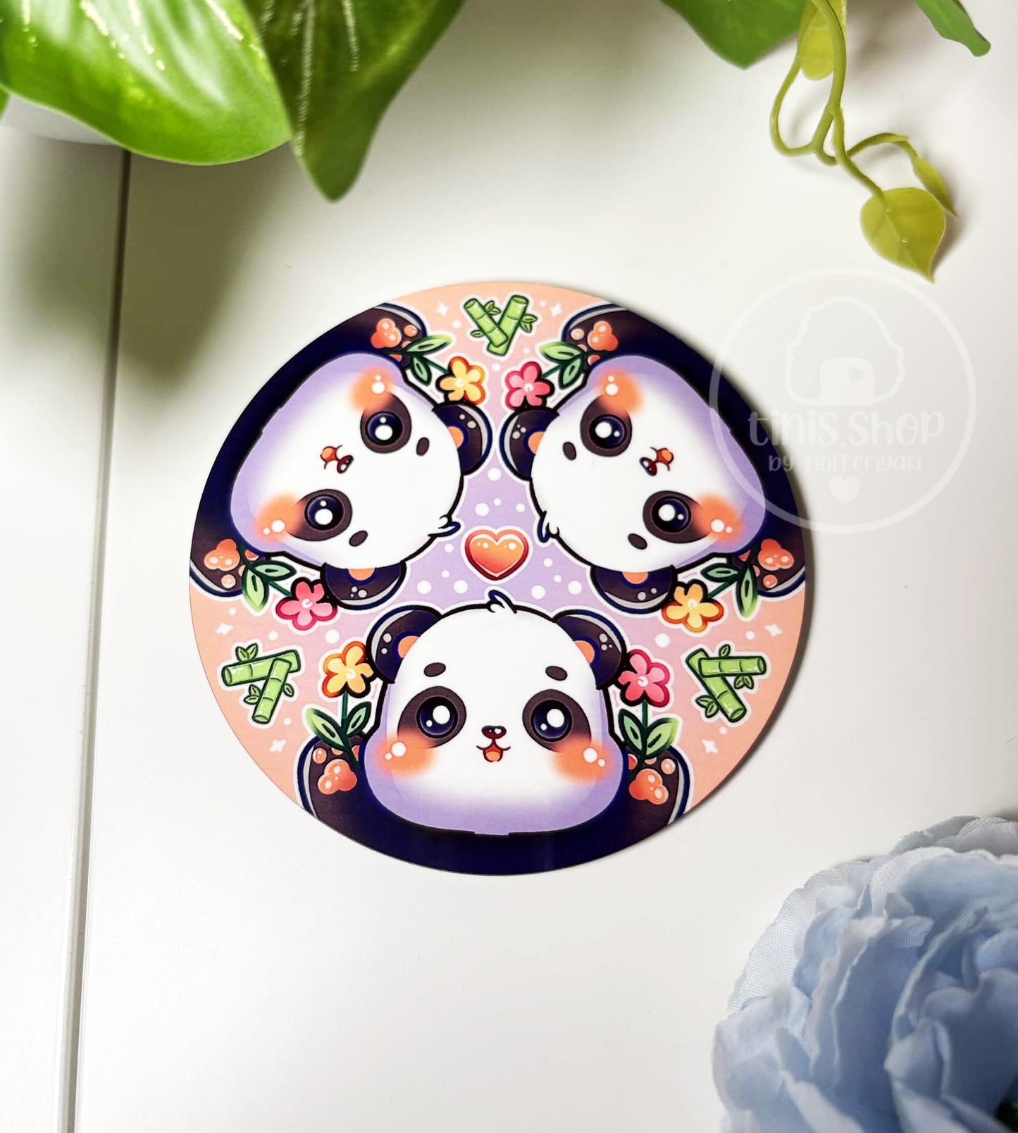 Pandas - Untersetzer Kork