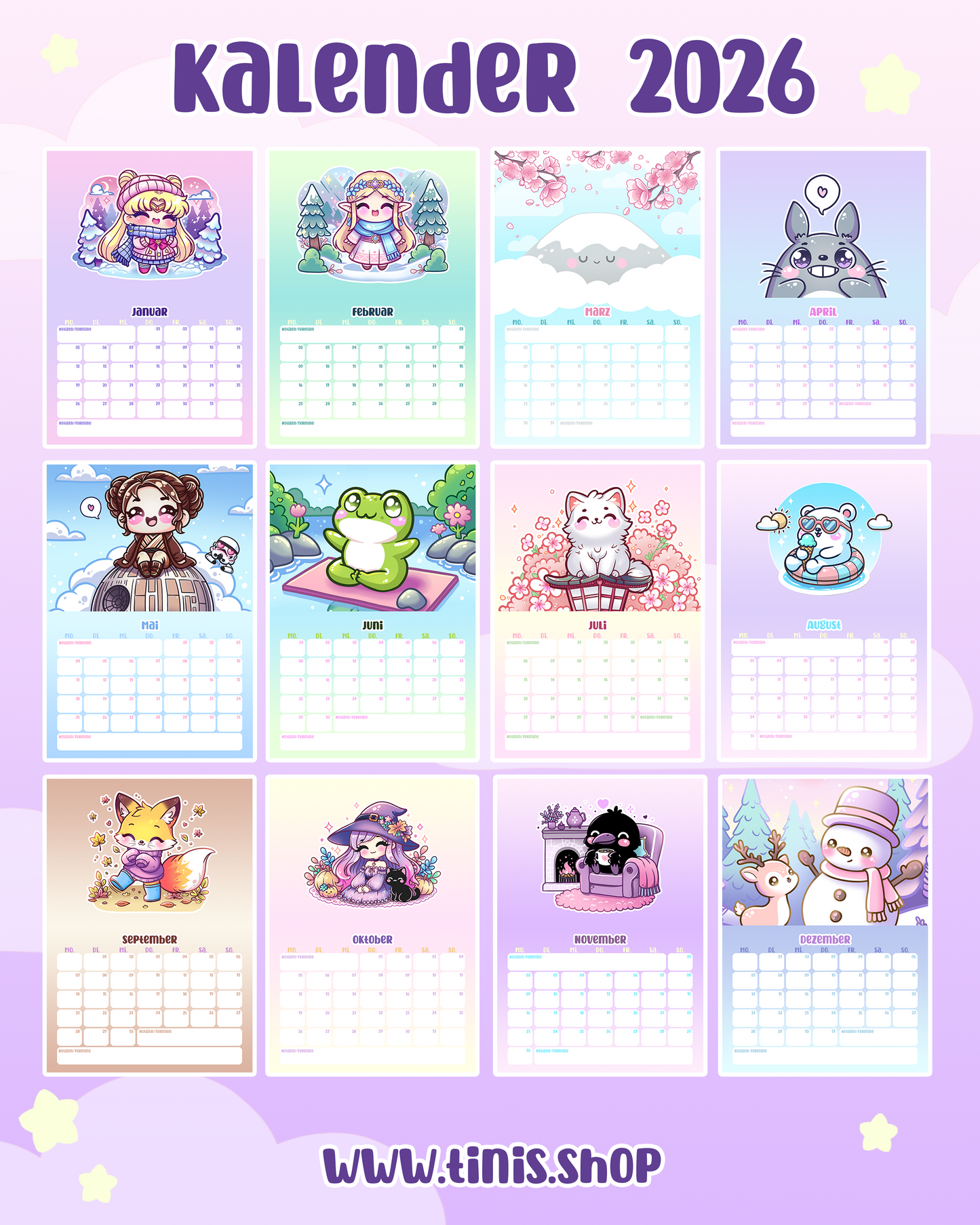 Kalender 2026 TiniTeriyaki