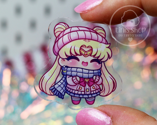Mondprinzessin im Winter - Acrylic Pin