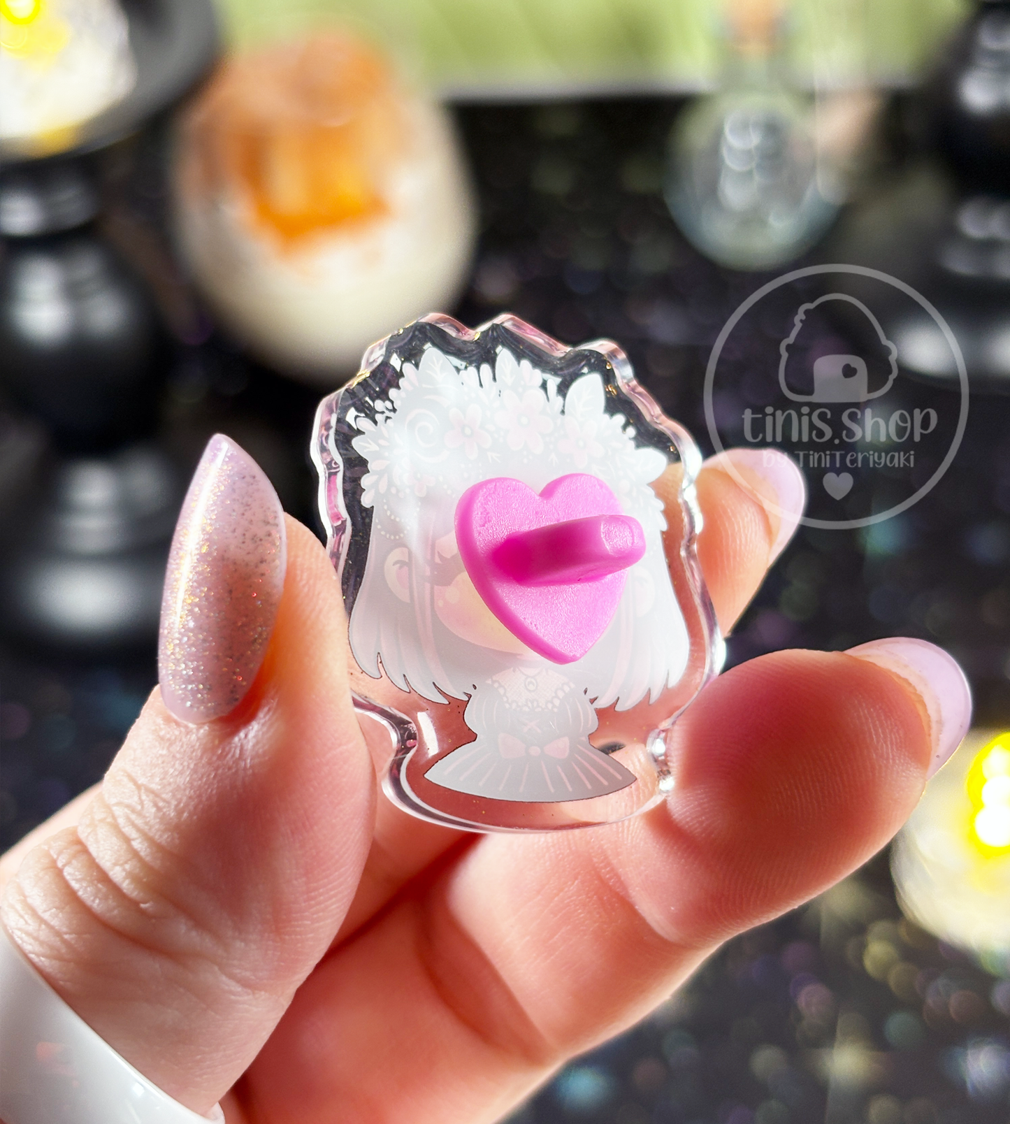 Black Cutie - Acrylic Pin