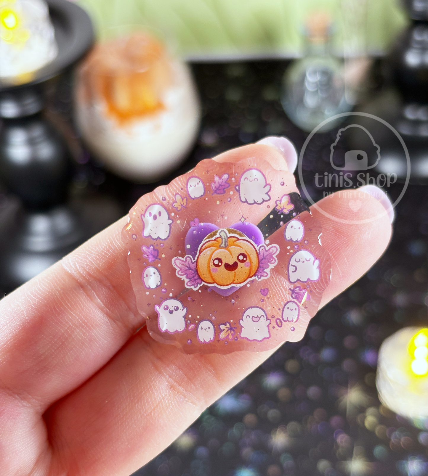 Geister mit Kürbis - Acrylic Pin