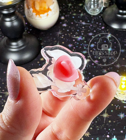 Hexe auf Besen - Acrylic Pin