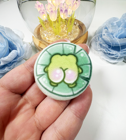 Froschpopo - Plüsch Button