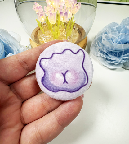 Lila Pudding Back - Plüsch Button