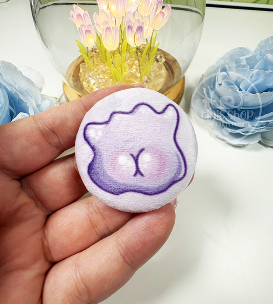 Lila Pudding Back - Plüsch Button