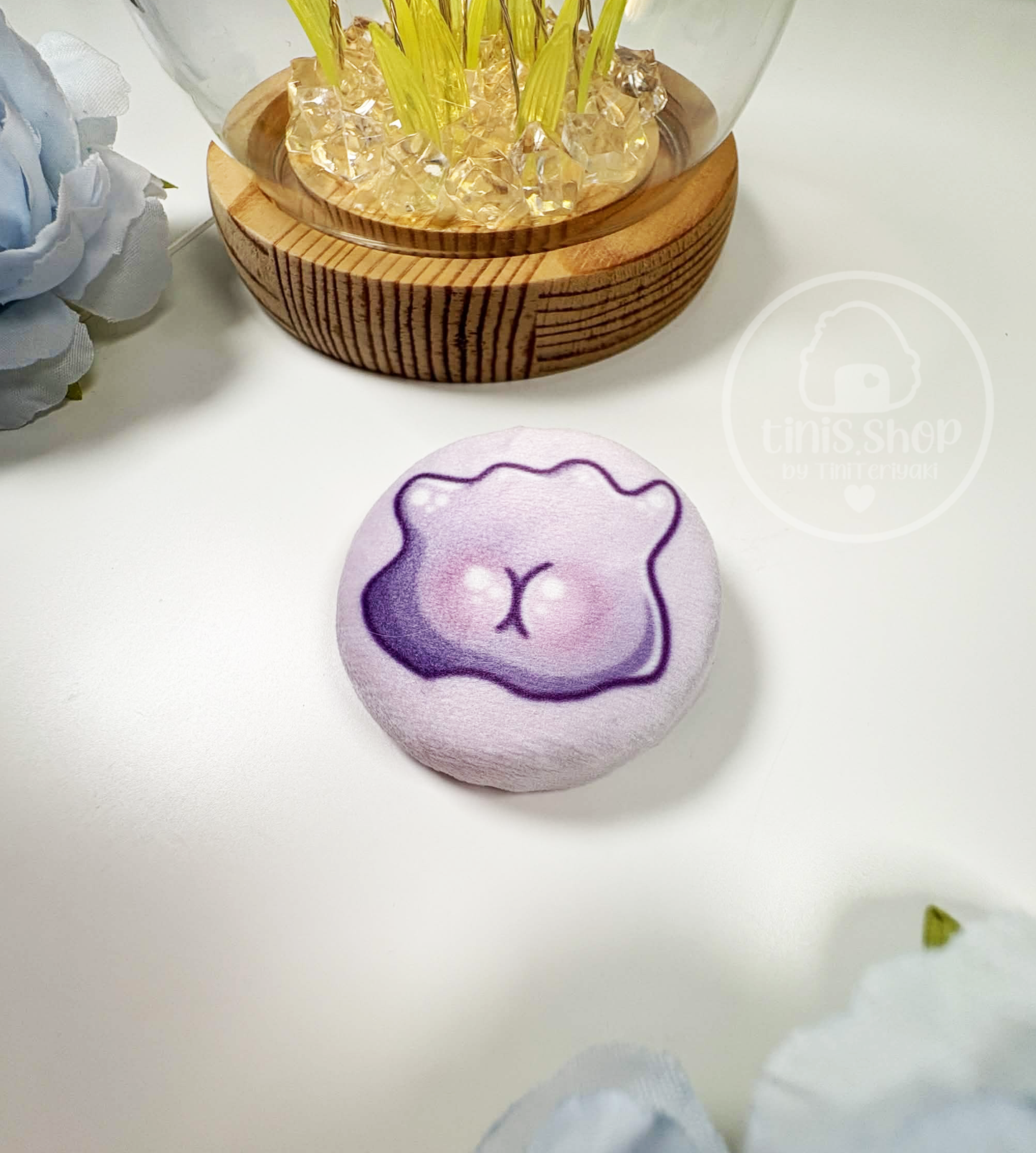 Lila Pudding Back - Plüsch Button