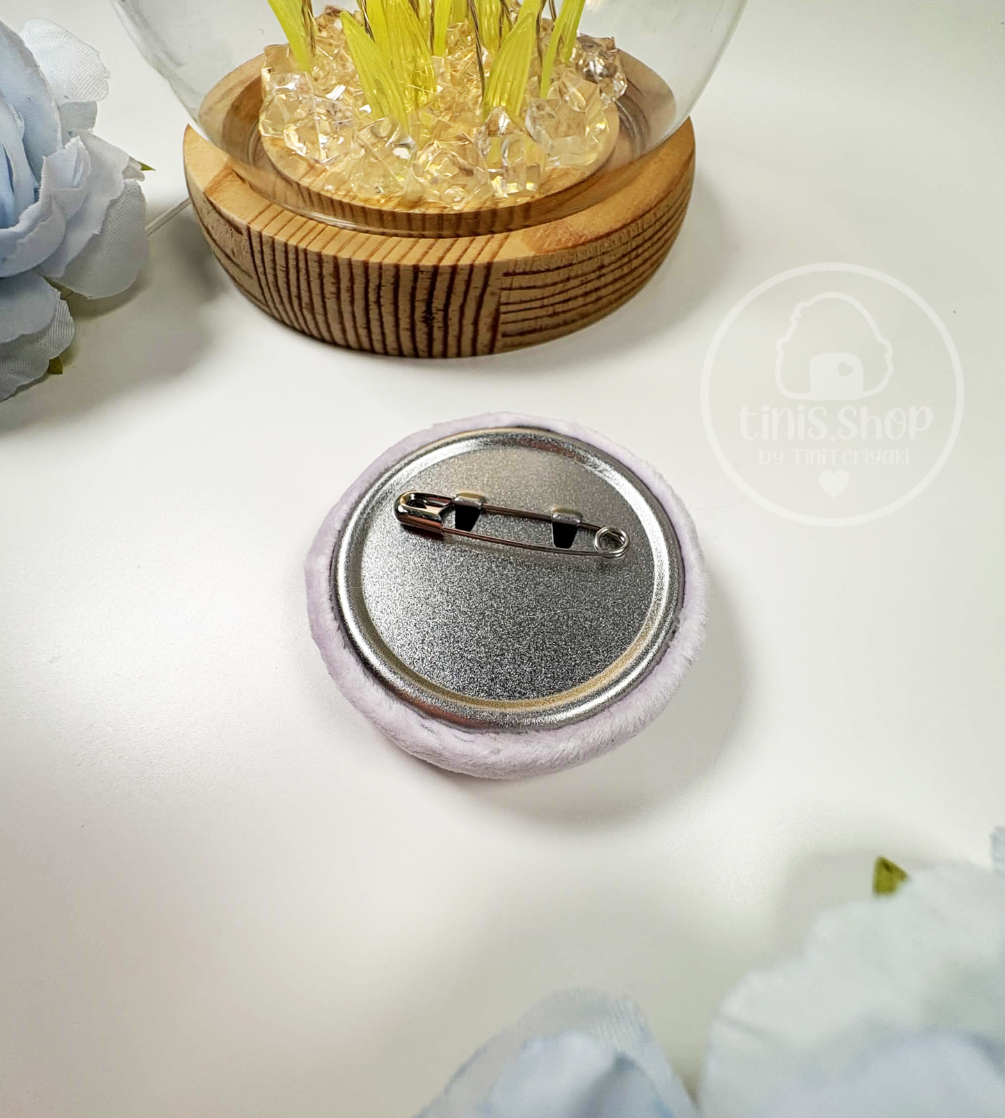 Lila Pudding Back - Plüsch Button