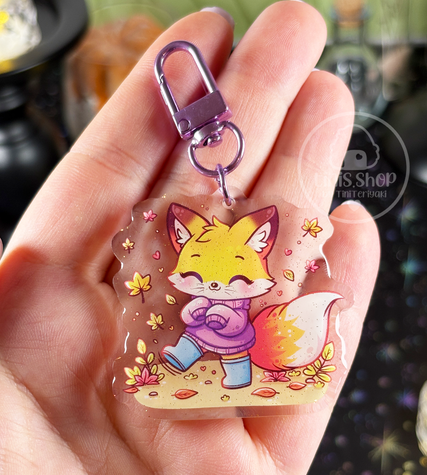 Fuchs im Herbst - Schlüsselanhänger