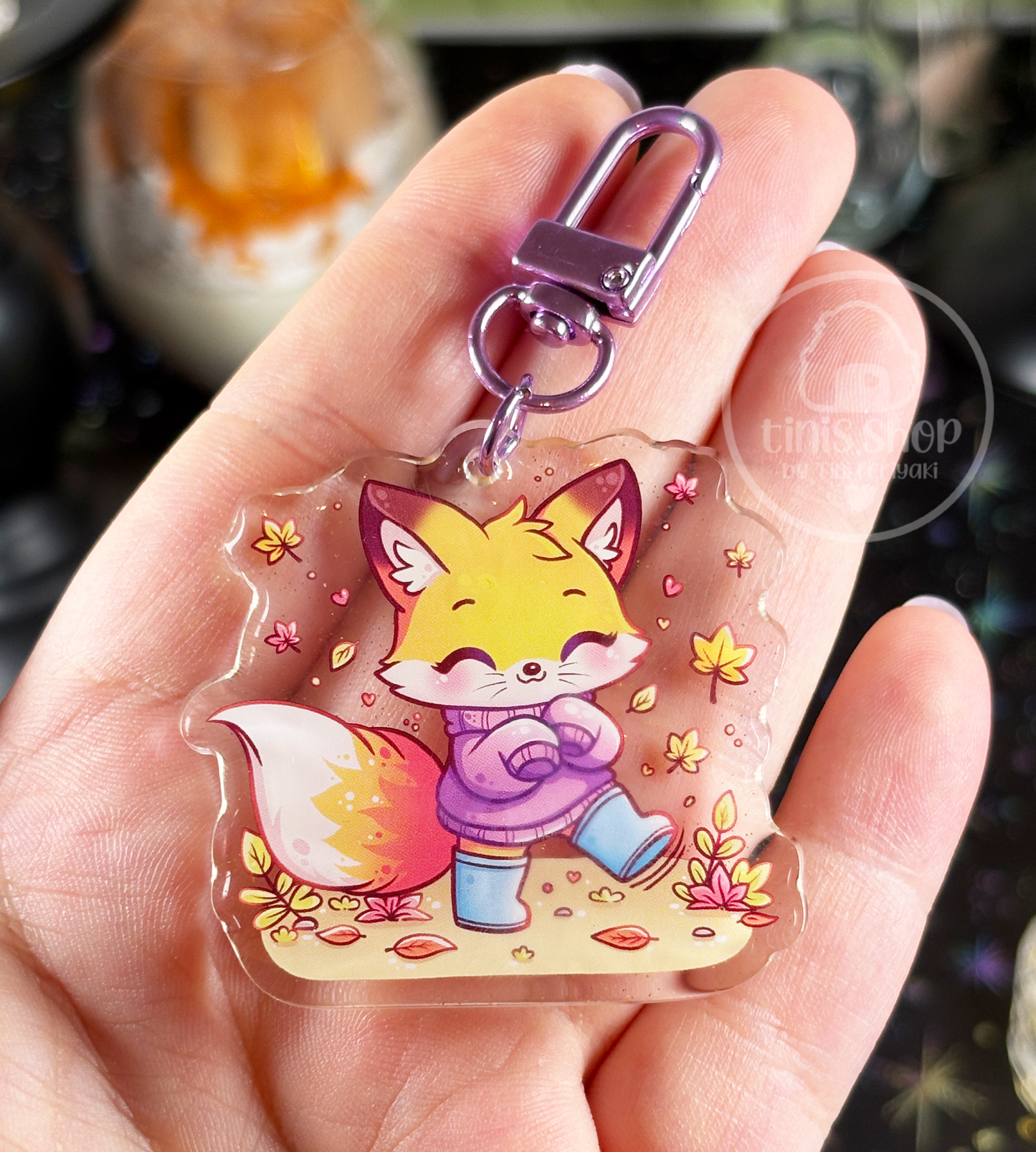 Fuchs im Herbst - Schlüsselanhänger