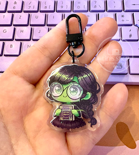 Grüne Hexe - Schlüsselanhänger