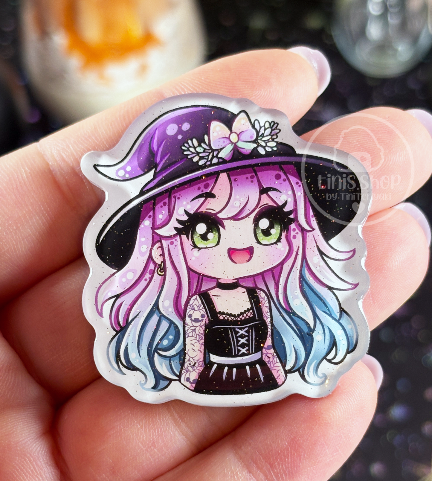 Hexe mit Tattoos - Magnet