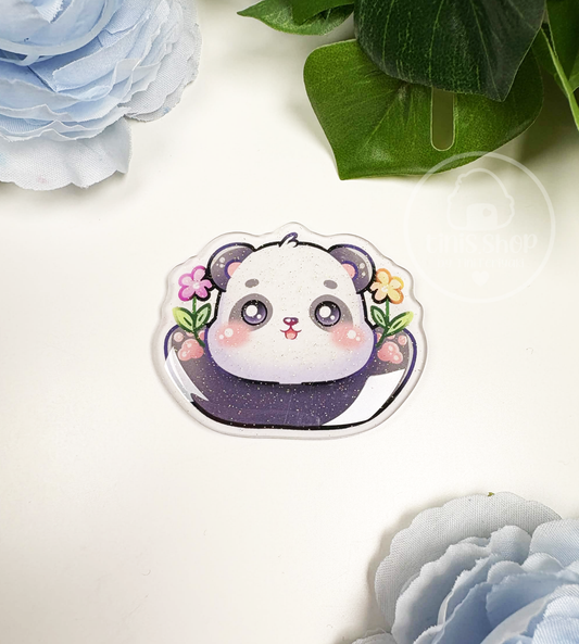 Panda Blumen - Magnet