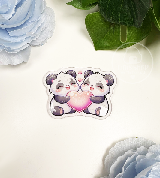 Pandas Herz - Magnet