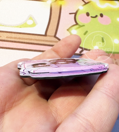 Rabe Rudi im Sessel - Magnet