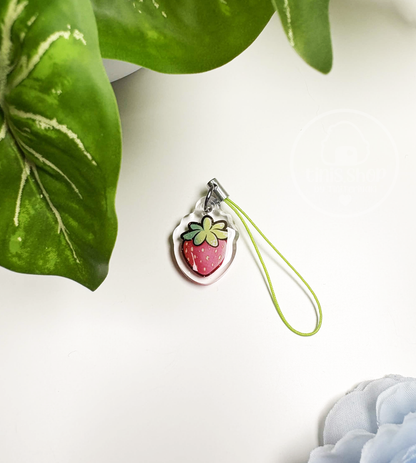 Erdbeere - Phone Charm Grün