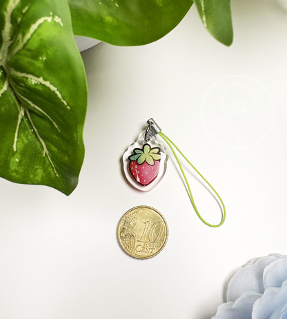 Erdbeere - Phone Charm Grün