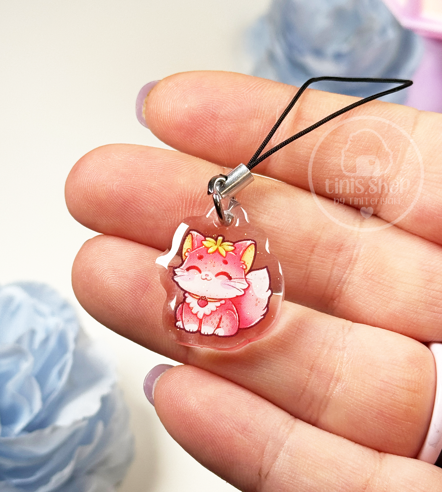 Erdbeerkatze - Phone Charm