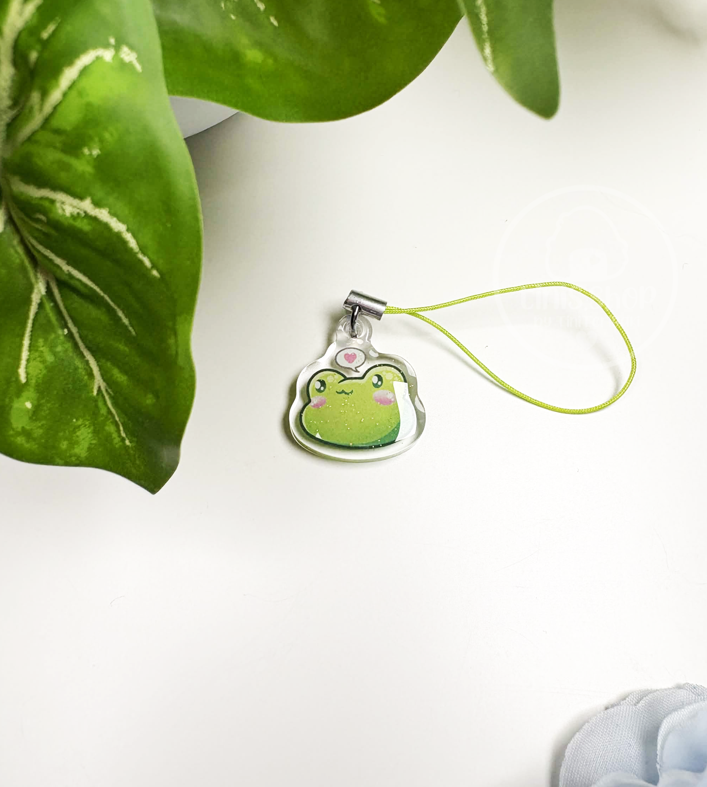 Froschi Herz - Phone Charm Grün