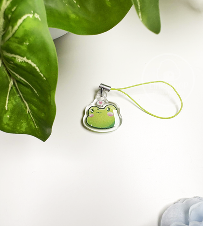 Froschi Herz - Phone Charm Grün