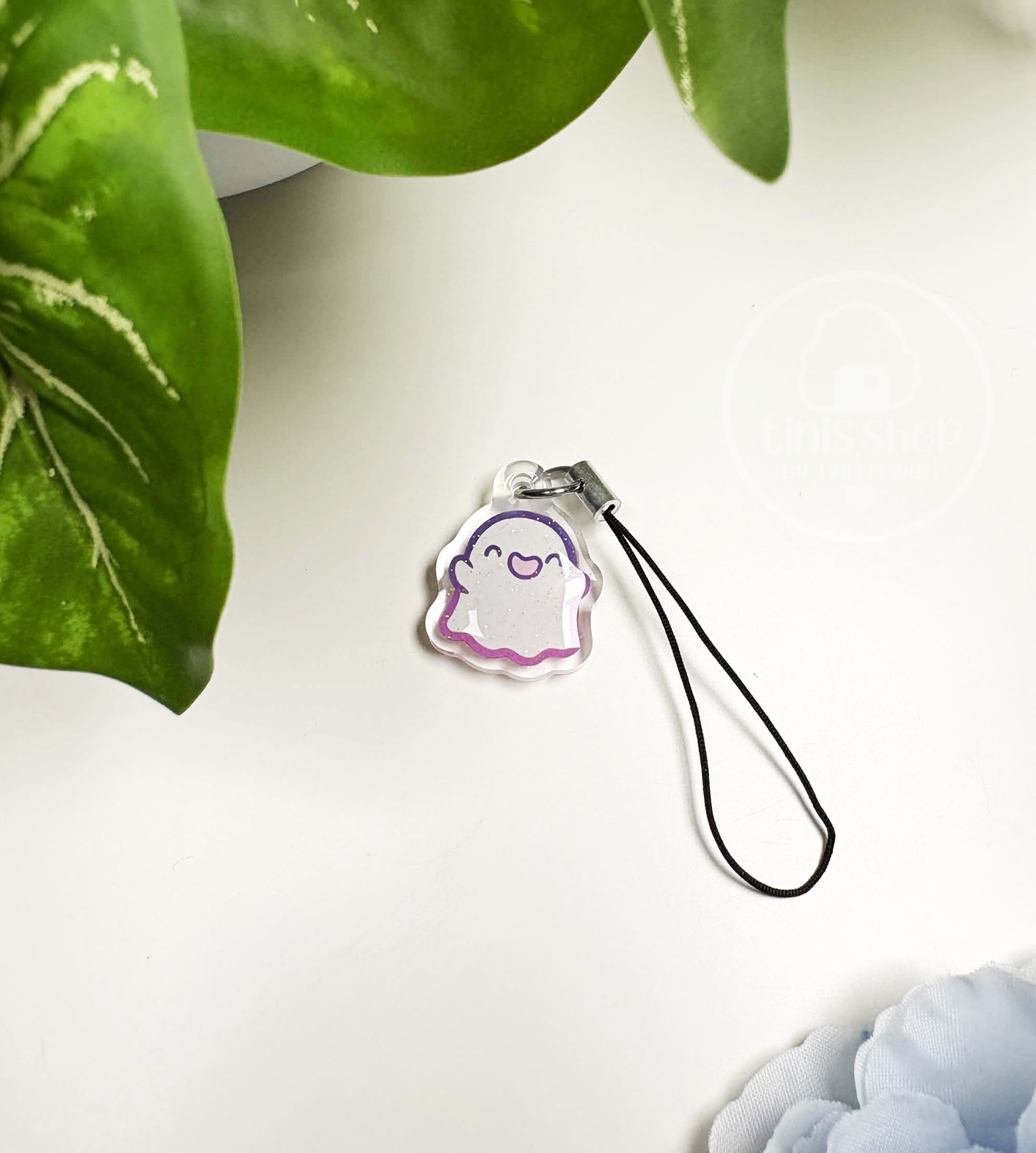 Fröhlicher Geist - Phone Charm Schwarz