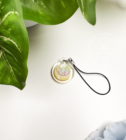 Mondkristall - Phone Charm Schwarz
