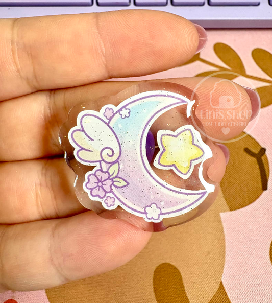 Flügelmond - Acrylic Pin