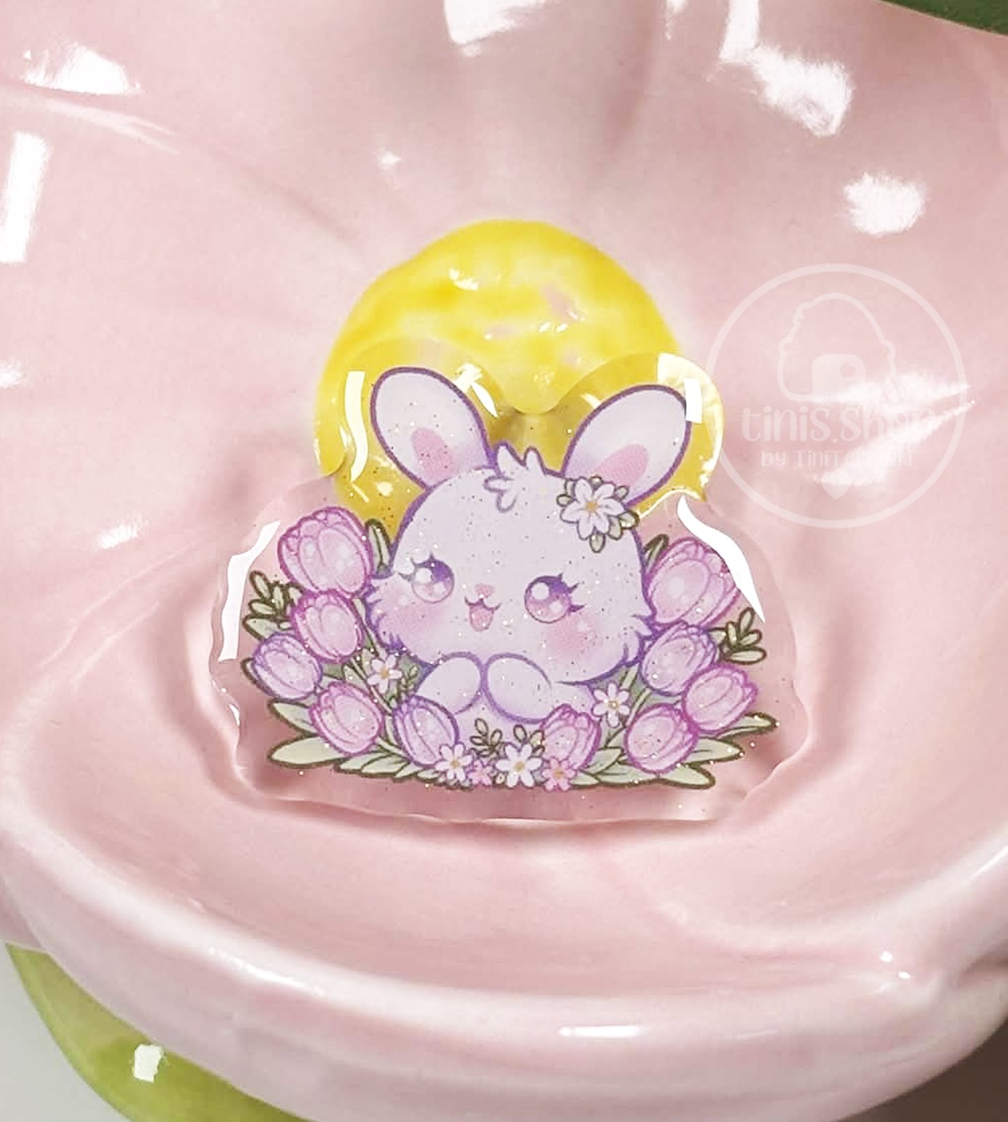 Häschen Tulpen - Acrylic Pin