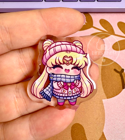 Mondprinzessin im Winter - Acrylic Pin