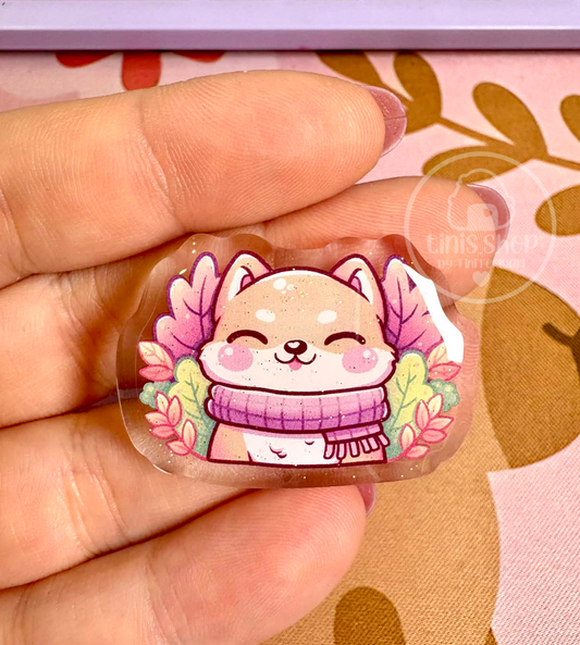 Shiba im Herbst - Acrylic Pin