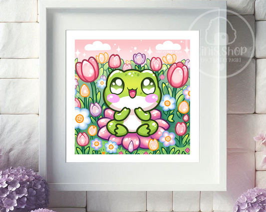 Froschi Blumen - Art Print