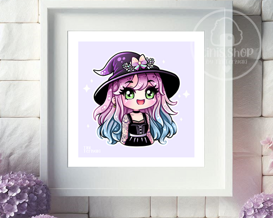 Hexe mit Tattoos - Art Print