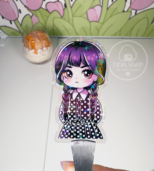 Mittwoch - transparenter Sticker mit Holo-Effekt