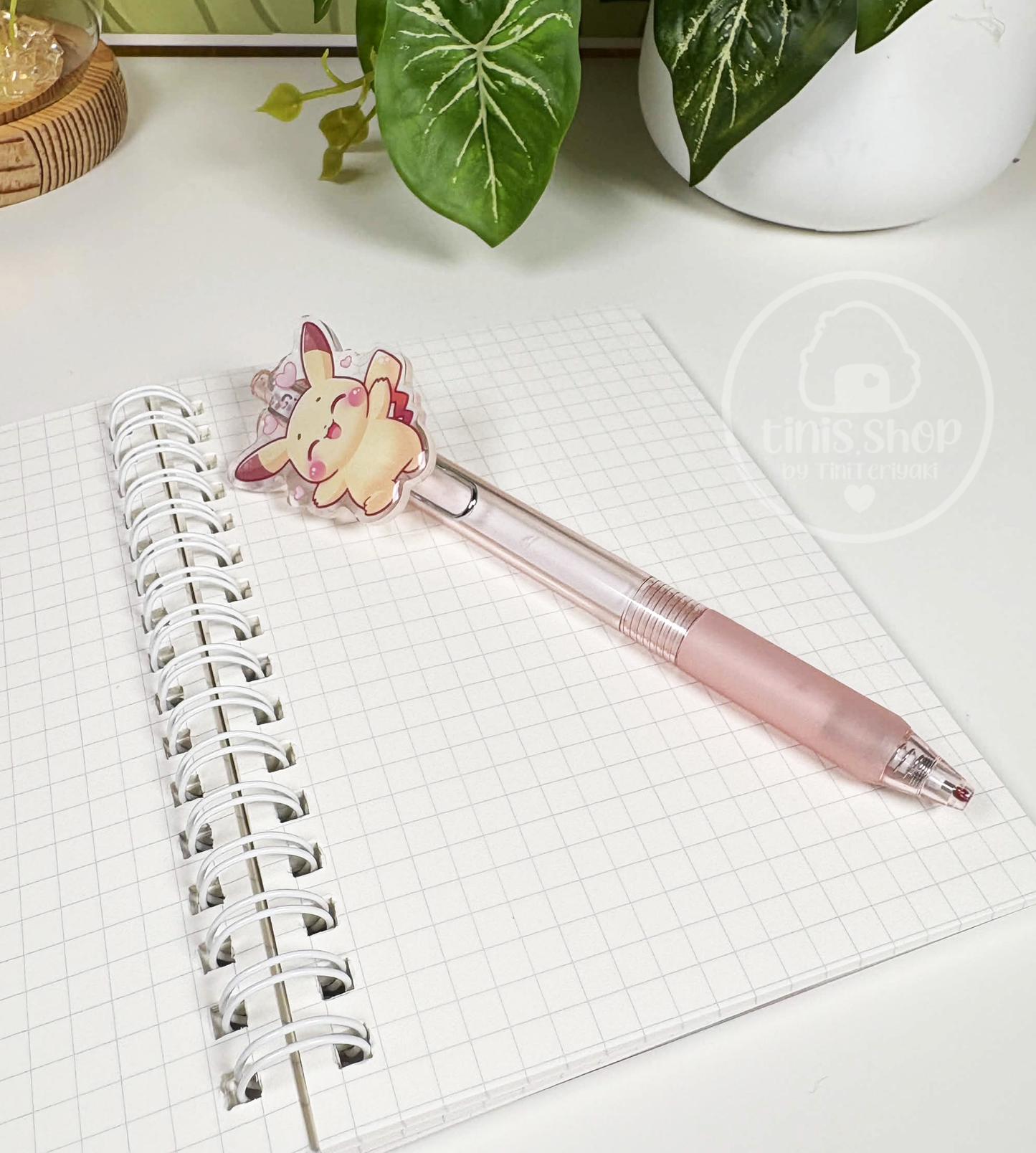 Gelbes Mäuschen - Stift rosa