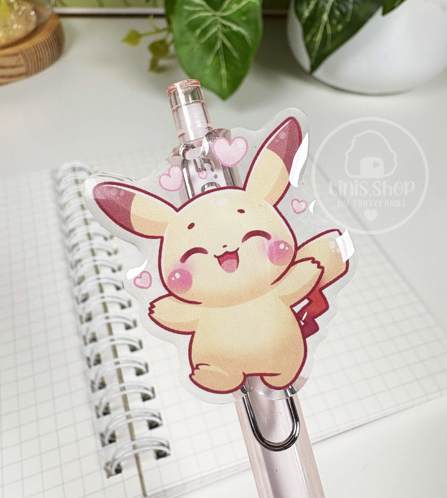 Gelbes Mäuschen - Stift rosa