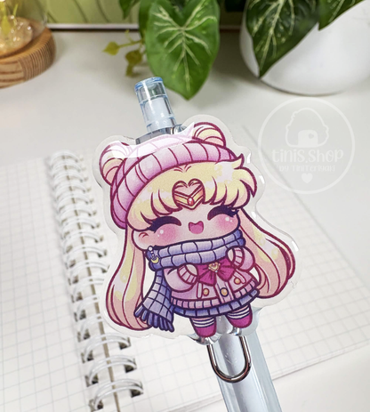 Mondprinzessin im Winter - Stift blau