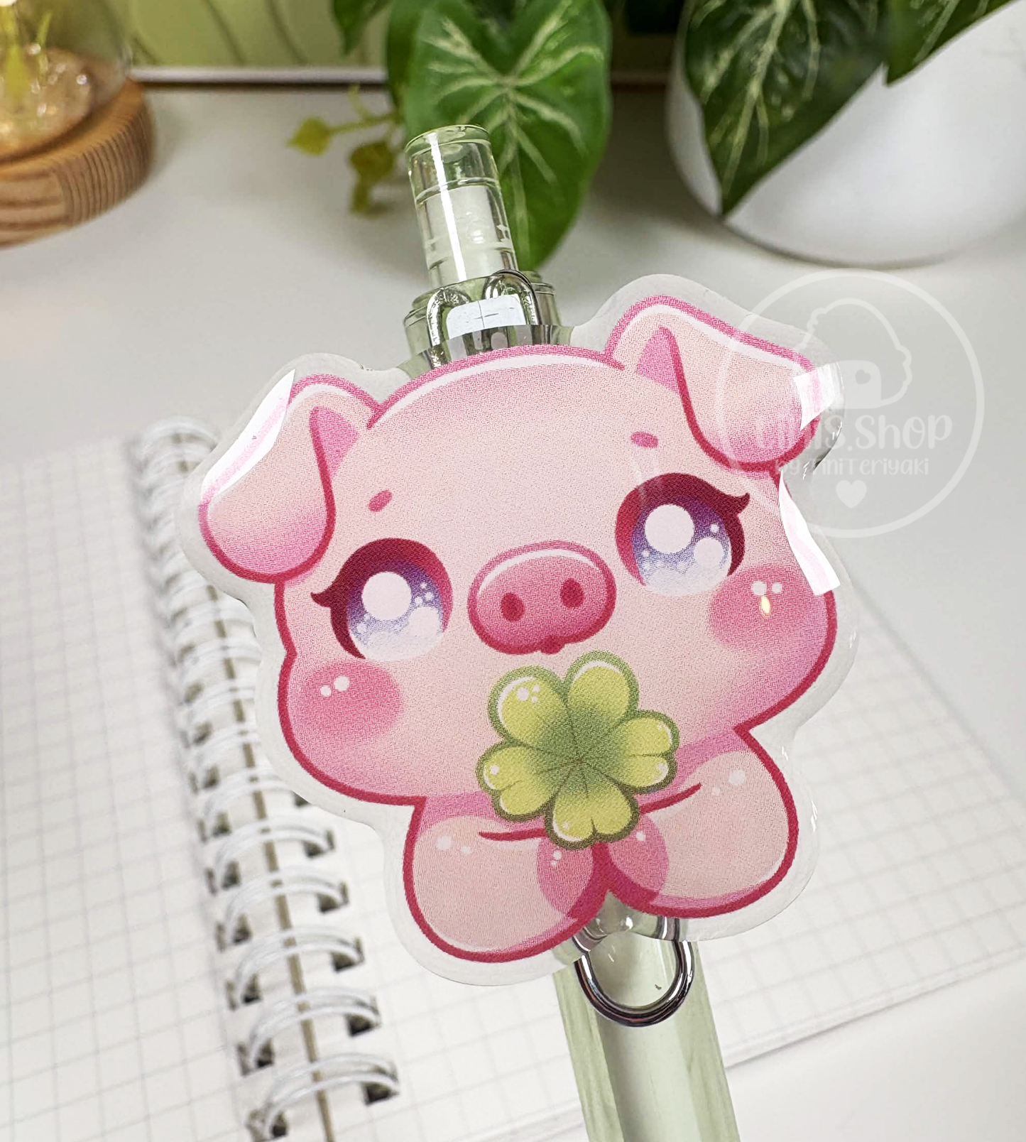 Schweinchen Glück - Stift Grün