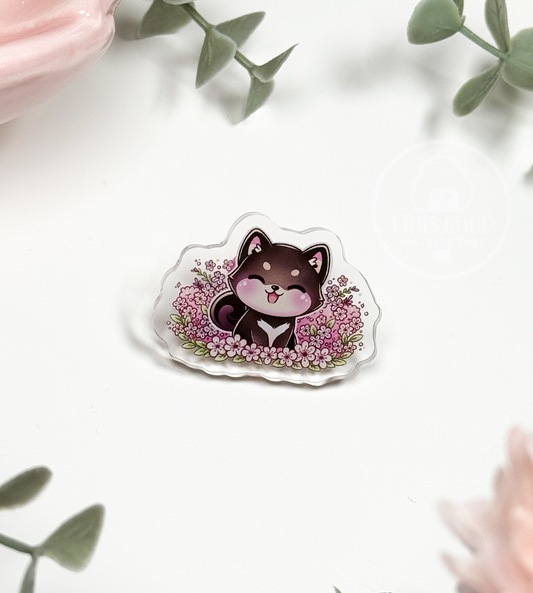 Shiba Sakura - Acrylic Pin