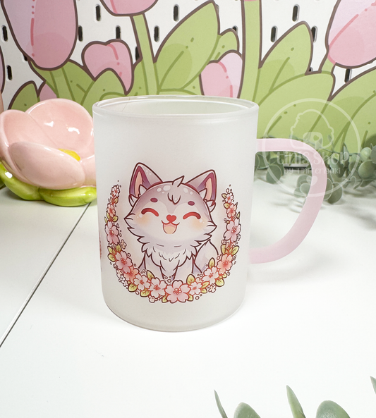 Wolf Sakura Collection - Glastasse Henkel rosa
