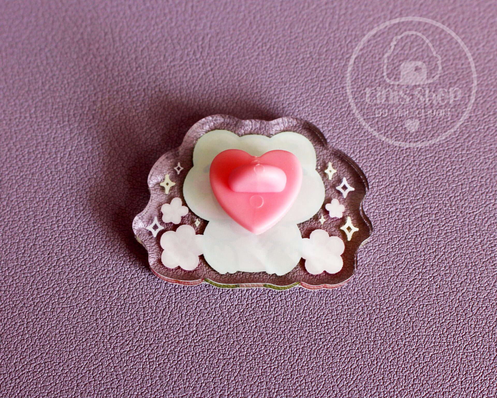 Froschi mit Blume – Acrylic Pin