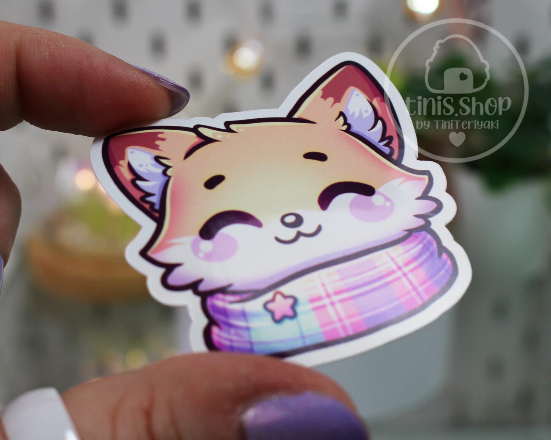 Fuchs mit Schal – Sticker